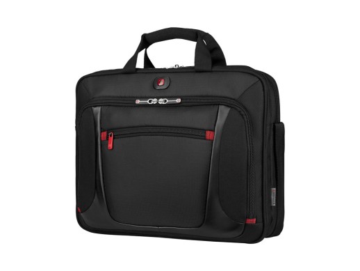 Портфель для ноутбука 15'' WENGER Sensor, черный, полиэстер/ПВХ, 40 x 15 x 33 см, 9 л с нанесением логотипа с нанесением логотипа