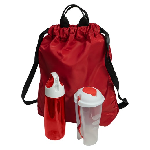 Набор подарочный FITKIT: бутылка для воды, контейнер для еды, рюкзак, красный   39510/08