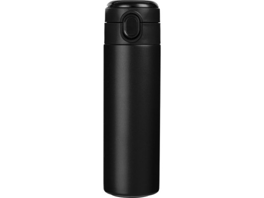 Вакуумная термокружка Waterline с медной изоляцией Bravo, 400 мл, тубус, черный с нанесением логотипа с нанесением логотипа