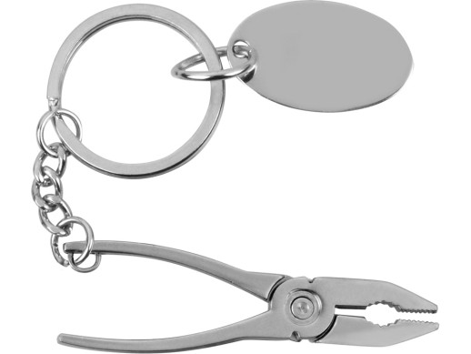 Брелок с шильдом Пассатижи, серебристый