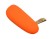 PB_Small_stone Универсальное зарядное устройство power bank в форме камня. 2600MAH. Оранжевый с нанесением логотипа с нанесением логотипа