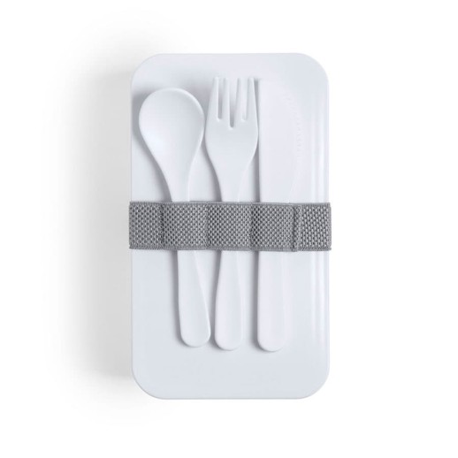 Ланч-бокс FANDEX, ложка, вилка нож в комплекте, антибактериальный пластик 346708