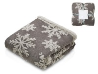 Плед Snowflake новогодний