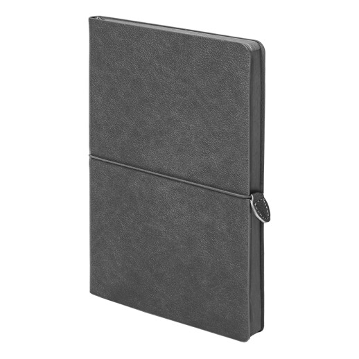 Ежедневник недатированный Fusion, А5, темно-серый, кремовый блок в линейку   24725/30