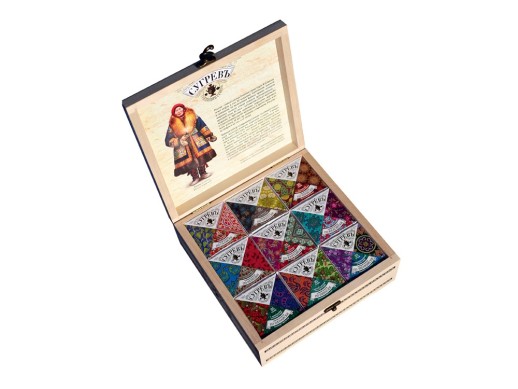 Подарочный набор c чаем Сокровища Севера в деревянной шкатулке без лого с нанесением логотипа с нанесением логотипа