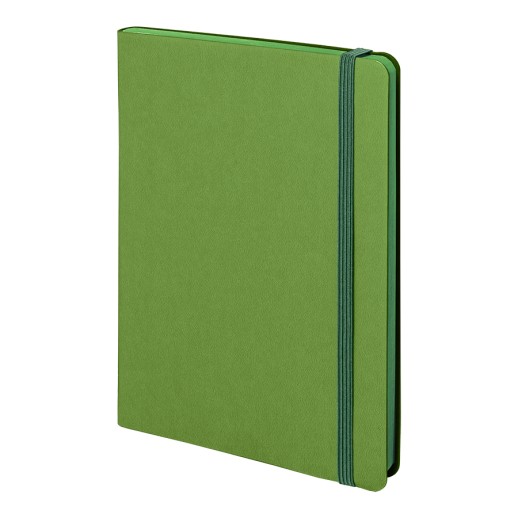 Ежедневник недатированный Shady, А5, лаймовый, кремовый блок в линейку, зеленый обрез   24700/19