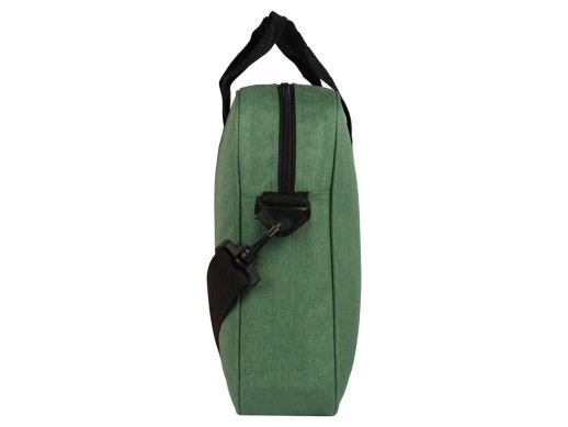 Сумка для ноутбука Wing с вертикальным наружным карманом, зеленый с нанесением логотипа с нанесением логотипа