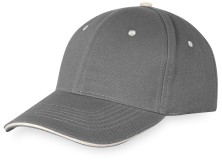 Бейсболка New Castle 6-ти панельная, серый/белый