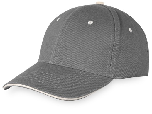 Бейсболка New Castle 6-ти панельная, серый/белый