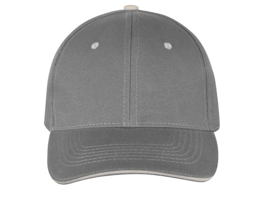 Бейсболка New Castle 6-ти панельная, серый/белый