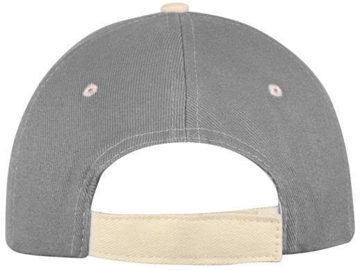 Бейсболка New Castle 6-ти панельная, серый/белый