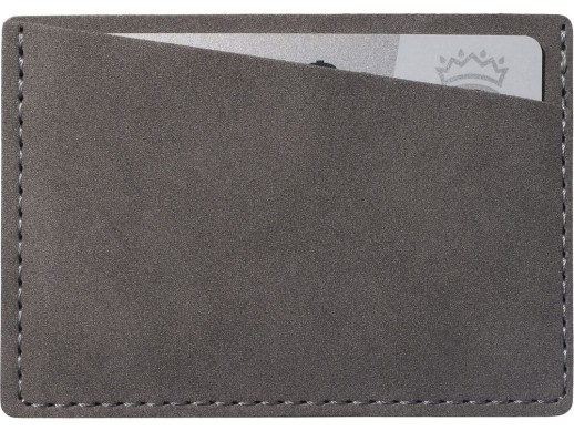 Футляр на 3 пластиковые карты Alicante, темно-серый с нанесением логотипа с нанесением логотипа