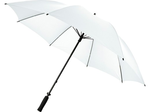Зонтик-трость Grace 30 с ручкой из ЕВА, белый с нанесением логотипа с нанесением логотипа