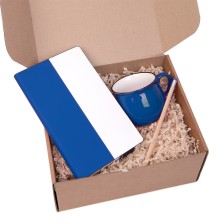 Подарочный набор LAST SUMMER: бизнес-блокнот, кружка, карандаш чернографитный, синий ,   39493/24