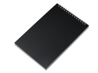 Блокнот на пружине в пластиковой обложке А5, черный