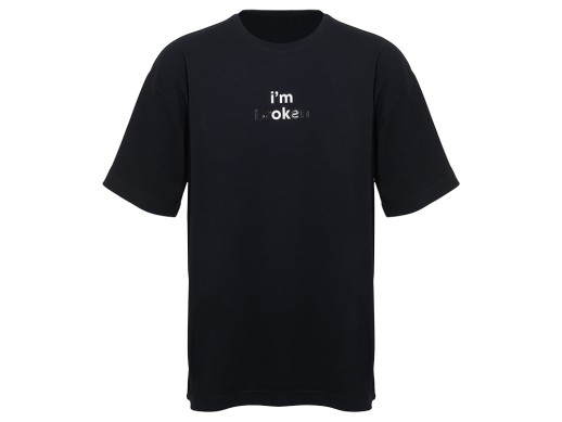 Футболка оверсайз Vienna унисекс , черный с нанесением Трафарет Скульптура 2 цвета