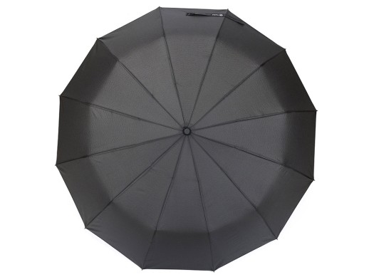 Зонт складной мужской TORBER, автомат, 3 сложения, черный, каркас сталь/файбергласс, эпонж, пластиковая ручка, диаметр 103 см