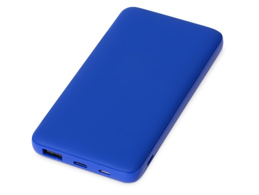 Внешний аккумулятор Reserve Pro, 10 000 mah, синий с нанесением логотипа с нанесением логотипа