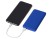 Внешний аккумулятор Reserve Pro, 10 000 mah, синий с нанесением логотипа с нанесением логотипа