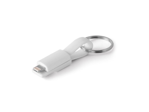 RIEMANN. USB-кабель с разъемом 2 в 1, Белый с нанесением логотипа с нанесением логотипа