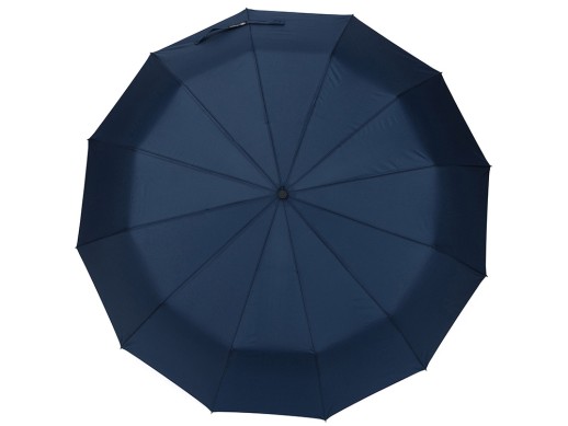 Зонт складной мужской TORBER, автомат, 3 сложения, синий, каркас сталь/файбергласс, эпонж, пластиковая ручка, диаметр 103 см