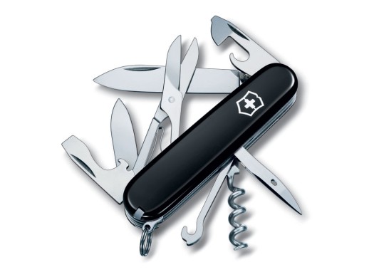 Нож перочинный VICTORINOX Climber, 91 мм, 14 функций, чёрный с нанесением логотипа с нанесением логотипа