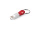 RIEMANN. USB-кабель с разъемом 2 в 1, Красный с нанесением логотипа с нанесением логотипа