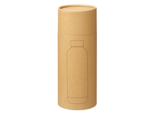 Вакуумная термобутылка Cask Waterline, soft touch, 500 мл, тубус, белый с нанесением логотипа с нанесением логотипа