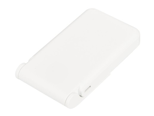 Внешний магнитный аккумулятор MagnIQ, белый, 5000 mAh с нанесением логотипа с нанесением логотипа