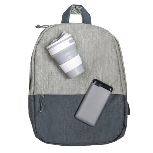 Набор подарочный GRAYGO: аккумулятор, стакан складной, рюкзак, серый   39515/30