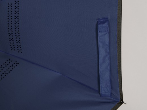 Зонт-трость наоборот Inversa, полуавтомат, темно-синий с нанесением логотипа с нанесением логотипа