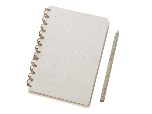 Живой блокнот А5 с бумажным карандашом и семенами цветов микс, белый