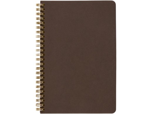 Бизнес тетрадь на гребне А5 Pragmatic, 60 листов в клетку, темно-коричневый