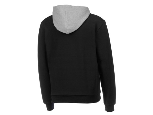 Толстовка с капюшоном Amsterdam мужская, черный/серый меланж с нанесением логотипа с нанесением логотипа