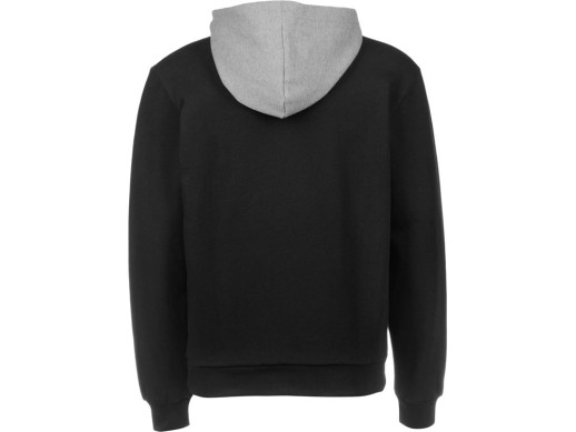 Толстовка с капюшоном Amsterdam мужская, черный/серый меланж с нанесением логотипа с нанесением логотипа