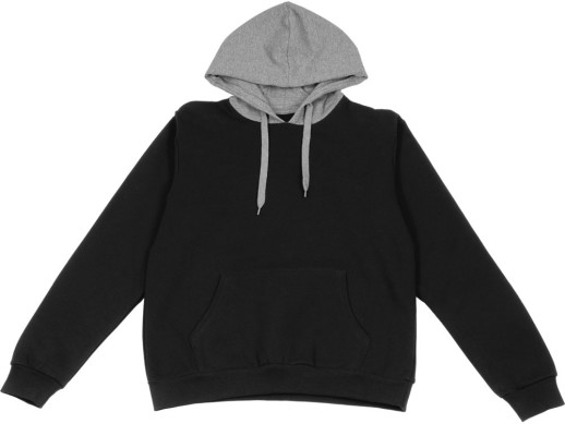 Толстовка с капюшоном Amsterdam мужская, черный/серый меланж с нанесением логотипа с нанесением логотипа