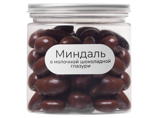 Миндаль в молочной шоколадной глазури, 140 гр с нанесением логотипа с нанесением логотипа