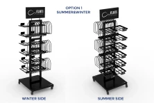 Стойка напольная с образцами_ATLANTIS BLACK RETAIL DOUBLE SIDE DISPLAY   ATL_KIT_ESP016_C