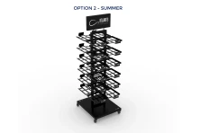Стойка напольная с образцами_ATLANTIS BLACK RETAIL DOUBLE SIDE DISPLAY   ATL_KIT_ESP016_C