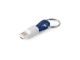 RIEMANN. USB-кабель с разъемом 2 в 1, Королевский синий с нанесением логотипа с нанесением логотипа
