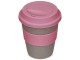 Стакан с силиконовой крышкой Cafe, dust pink с нанесением логотипа с нанесением логотипа