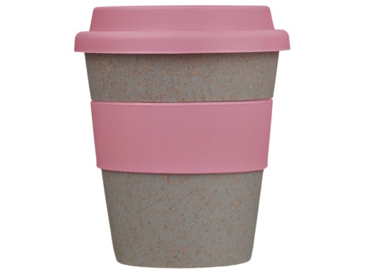 Стакан с силиконовой крышкой Cafe, dust pink с нанесением логотипа с нанесением логотипа