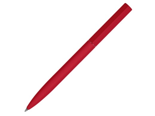 Шариковая металлическая ручка Minimalist софт-тач, красный с нанесением логотипа с нанесением логотипа