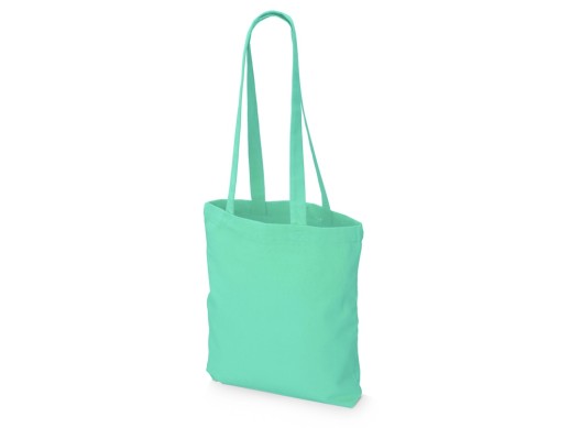 Сумка из плотного хлопка Carryme 220, мятный (P) с нанесением логотипа с нанесением логотипа