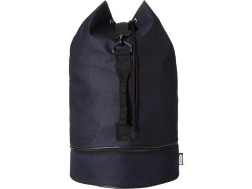 Idaho, спортивная сумка из переработанного PET-пластика, темно-синий с нанесением логотипа с нанесением логотипа