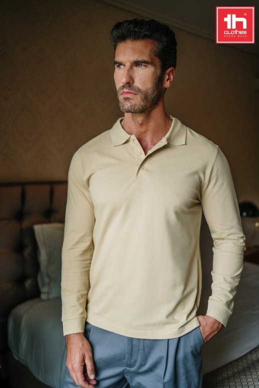 Рубашка-поло мужская BERN 210 с длинным рукавом   353006.01