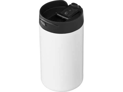 Термостакан Mojave из переработанной нержавеющей стали, сертифицированной по стандарту RCS, объемом 300 мл - Белый с нанесением логотипа с нанесением логотипа