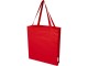 Madras эко- сумка с ластовицей из переработанного хлопка, сертифицированного согласно GRS, плотностью 140 г/м² - Красный с нанесением логотипа с нанесением логотипа