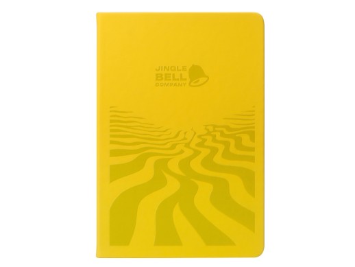 Бизнес-блокнот А5 C2 soft-touch, желтый, с УФ печатью