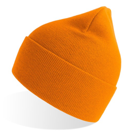 Шапка вязаная PURE с отворотом из пряжи Polylana® горчичный 254229.03